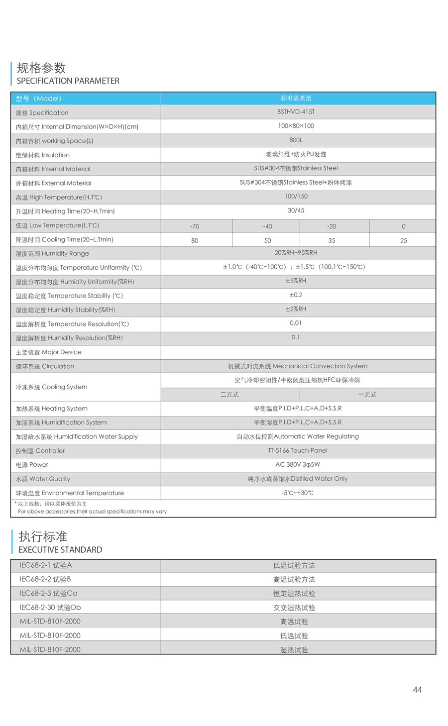 溫濕度振動三綜合試驗箱規格參數